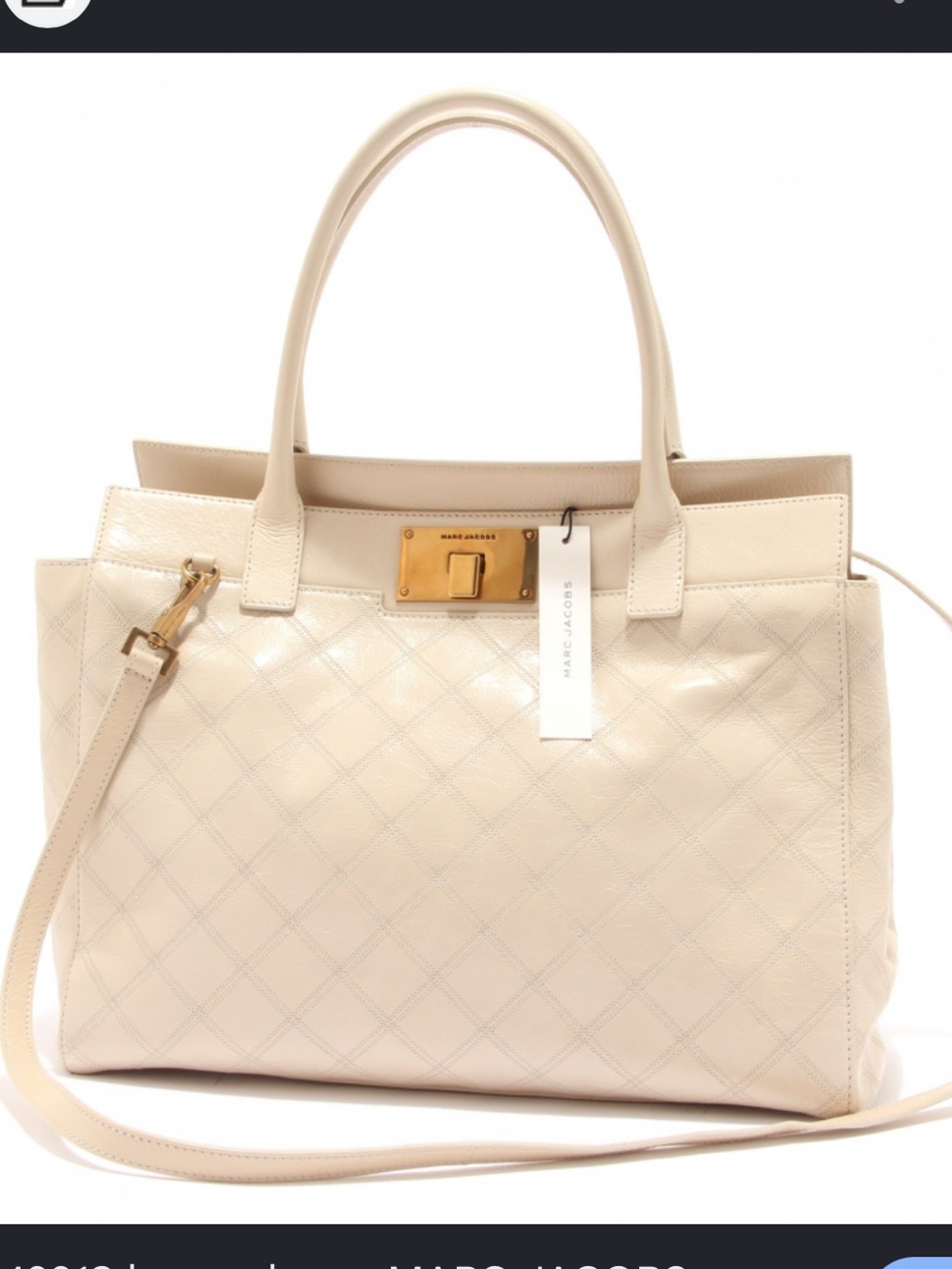 NWOT MARC JACOBS LARGE BUDDY PELLE BEIGE LEATHER VINTAGE EFFECT BAG WOMAN